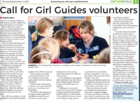 GirlGuiding Volunteer Newspaper Articles